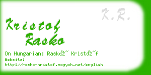 kristof rasko business card